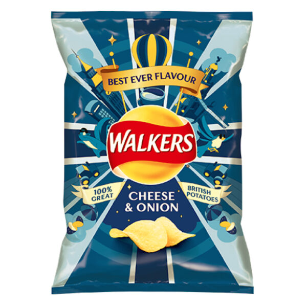 Walkers Cheese & Onion Walkers Crisps 32.5g x 32
