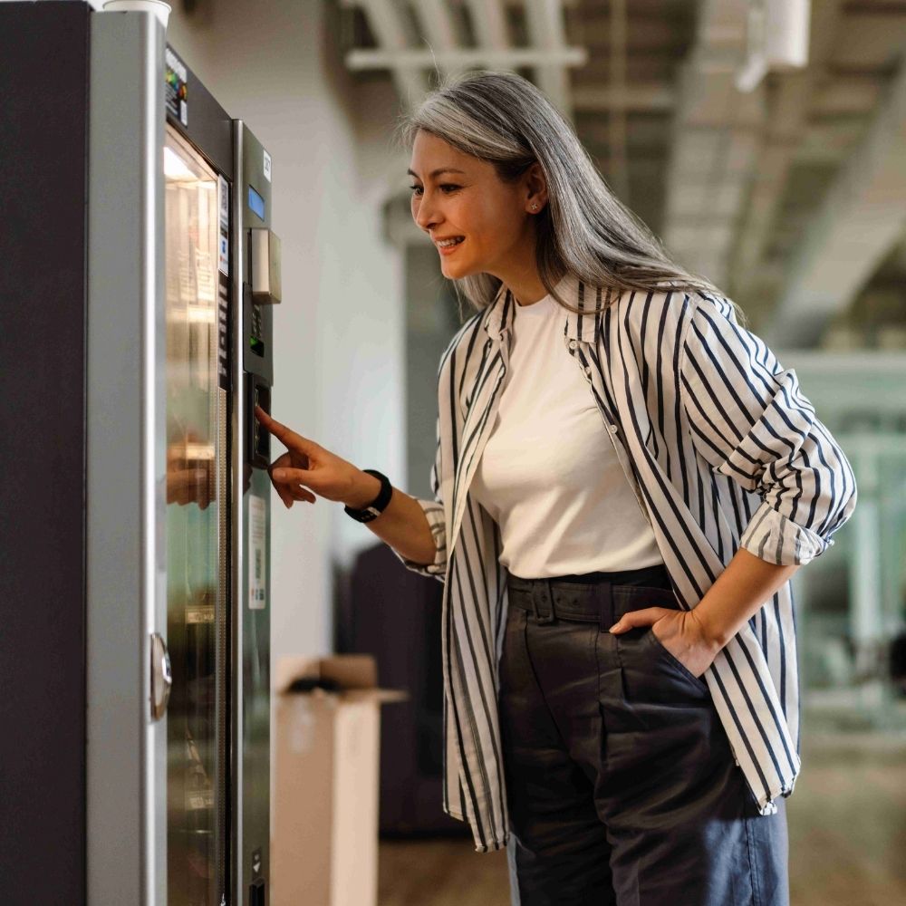 Woman loves vending part two the vendaning combined vending machine