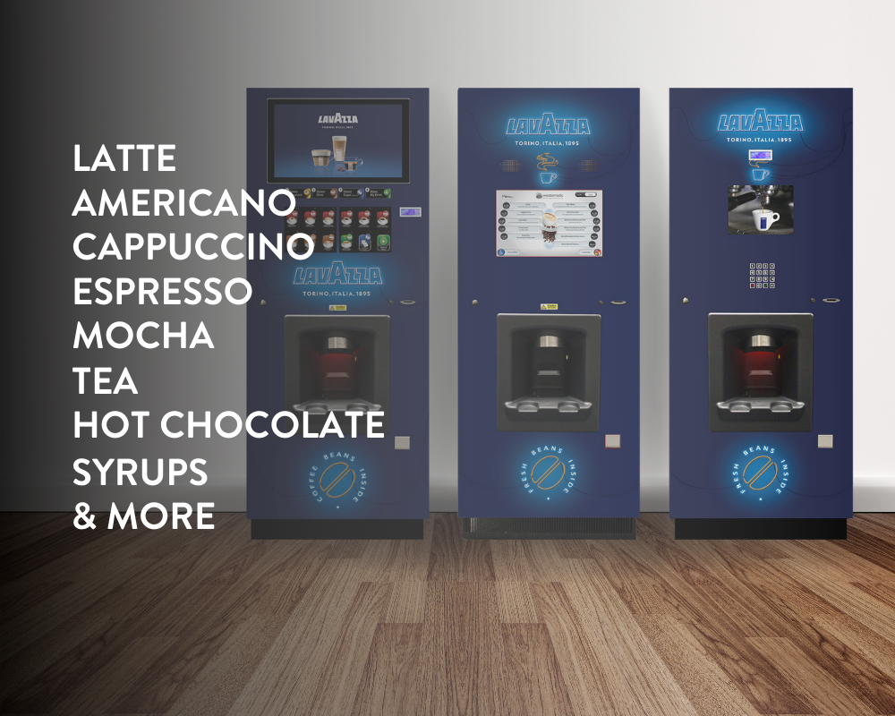 Auto coffee vending machines with list of option available