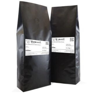 Livewell dark roast coffee bean bags