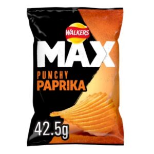Walkers max paprika Walkers Max Ridged Crips 42.5g x 24
